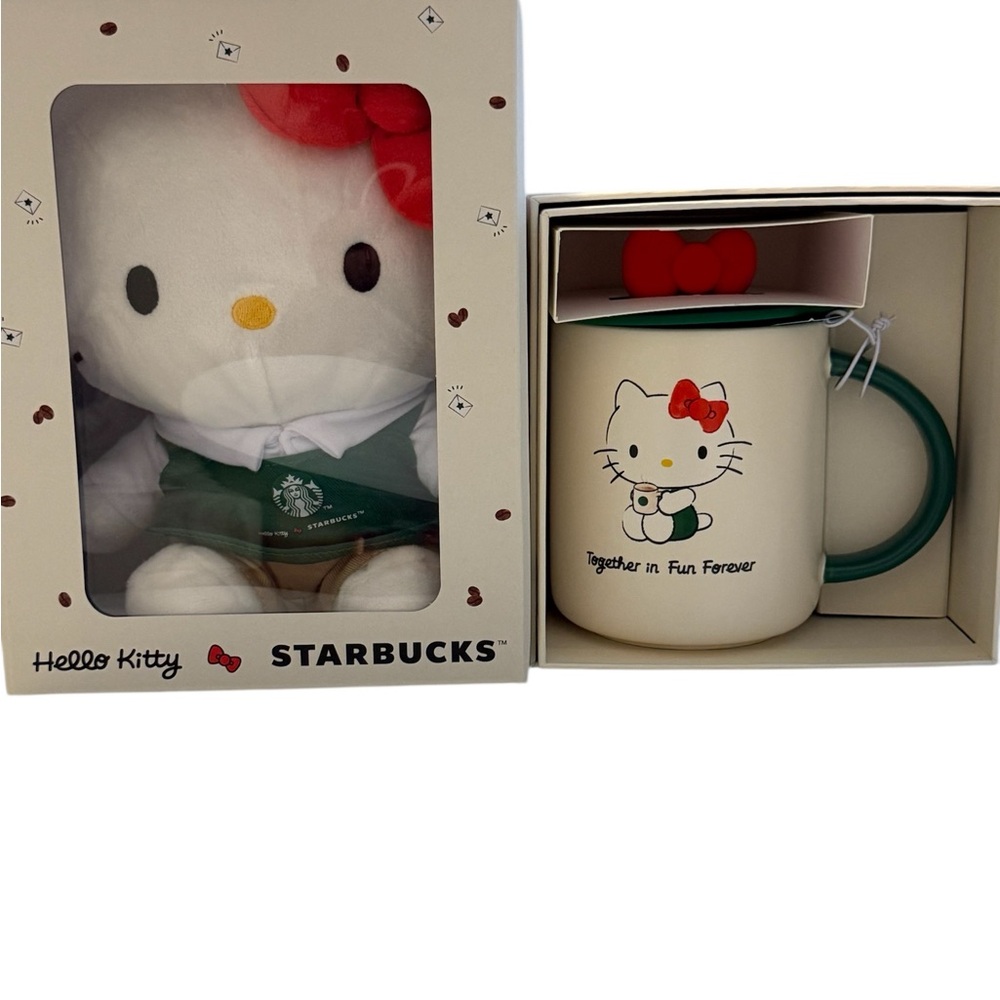 Starbucks Hello Kitty Mug And Plush Set Limited Edition 2025